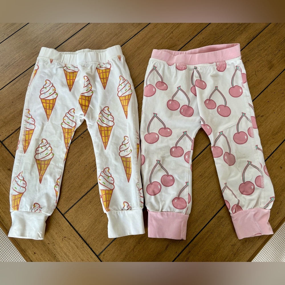 Monica & Andy Groove Pants in Ice Cream Cone & Cherry, 2T